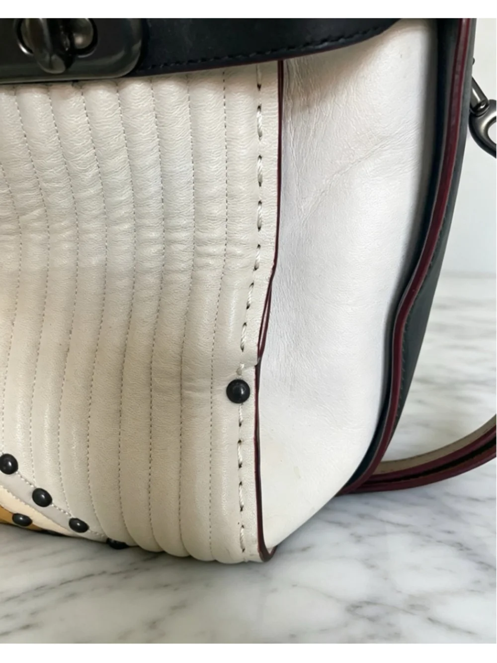 Coach 1941 Double Swagger Colorblock Quilted Leather Bag Super Rare